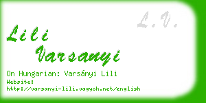 lili varsanyi business card