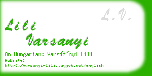 lili varsanyi business card